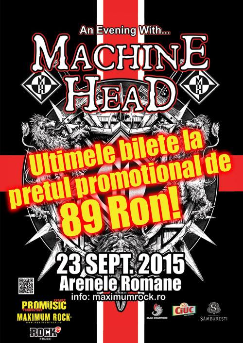 O noua categorie de pret la biletele Machine Head incepand cu 1 septembrie